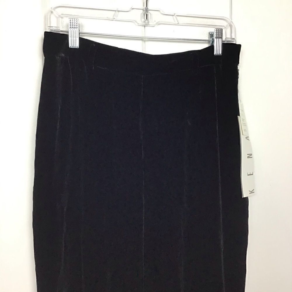 ‎NWT Ann Tjian Kenar Black Velour Silk Pant 12 - Picture 3 of 8